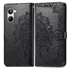 Funda de Cuero Cartera con Soporte Patron de Moda Carcasa para Realme 10 4G Negro