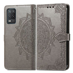 Funda de Cuero Cartera con Soporte Patron de Moda Carcasa para Realme 9 5G India Gris