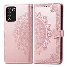 Funda de Cuero Cartera con Soporte Patron de Moda Carcasa para Realme 9 SE 5G Oro Rosa