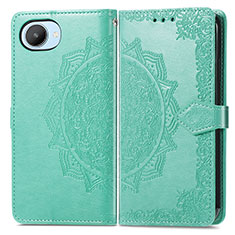 Funda de Cuero Cartera con Soporte Patron de Moda Carcasa para Realme C30s Verde