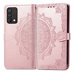 Funda de Cuero Cartera con Soporte Patron de Moda Carcasa para Realme GT Master 5G Oro Rosa