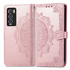 Funda de Cuero Cartera con Soporte Patron de Moda Carcasa para Realme GT Master Explorer 5G Oro Rosa