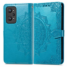 Funda de Cuero Cartera con Soporte Patron de Moda Carcasa para Realme GT Neo 3T 5G Azul