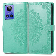 Funda de Cuero Cartera con Soporte Patron de Moda Carcasa para Realme GT Neo3 5G Verde