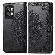 Funda de Cuero Cartera con Soporte Patron de Moda Carcasa para Realme GT2 Pro 5G Negro