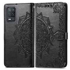 Funda de Cuero Cartera con Soporte Patron de Moda Carcasa para Realme Narzo 30 5G Negro