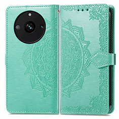 Funda de Cuero Cartera con Soporte Patron de Moda Carcasa para Realme Narzo 60 5G Verde