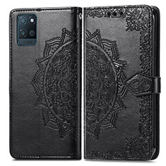 Funda de Cuero Cartera con Soporte Patron de Moda Carcasa para Realme V11 5G Negro