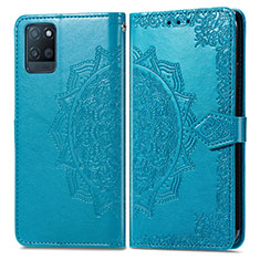 Funda de Cuero Cartera con Soporte Patron de Moda Carcasa para Realme V11s 5G Azul