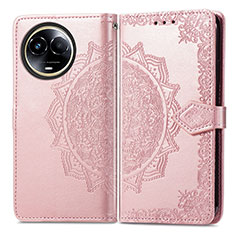 Funda de Cuero Cartera con Soporte Patron de Moda Carcasa para Realme V50s 5G Oro Rosa