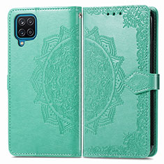 Funda de Cuero Cartera con Soporte Patron de Moda Carcasa para Samsung Galaxy A12 5G Verde