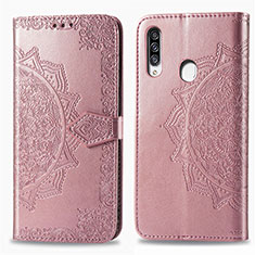 Funda de Cuero Cartera con Soporte Patron de Moda Carcasa para Samsung Galaxy A20s Oro Rosa