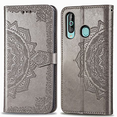 Funda de Cuero Cartera con Soporte Patron de Moda Carcasa para Samsung Galaxy A60 Gris