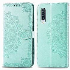 Funda de Cuero Cartera con Soporte Patron de Moda Carcasa para Samsung Galaxy A90 5G Verde