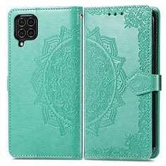 Funda de Cuero Cartera con Soporte Patron de Moda Carcasa para Samsung Galaxy F62 5G Verde