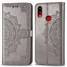 Funda de Cuero Cartera con Soporte Patron de Moda Carcasa para Samsung Galaxy M01s Gris