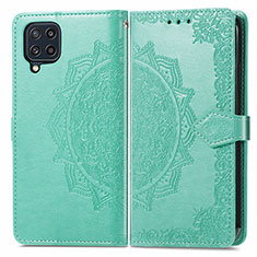 Funda de Cuero Cartera con Soporte Patron de Moda Carcasa para Samsung Galaxy M32 4G Verde