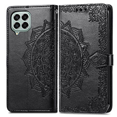 Funda de Cuero Cartera con Soporte Patron de Moda Carcasa para Samsung Galaxy M33 5G Negro