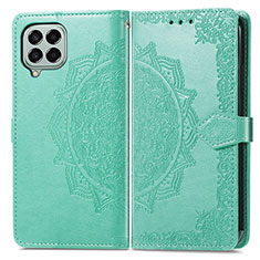 Funda de Cuero Cartera con Soporte Patron de Moda Carcasa para Samsung Galaxy M33 5G Verde