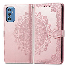 Funda de Cuero Cartera con Soporte Patron de Moda Carcasa para Samsung Galaxy M52 5G Oro Rosa