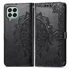 Funda de Cuero Cartera con Soporte Patron de Moda Carcasa para Samsung Galaxy M53 5G Negro