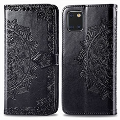 Funda de Cuero Cartera con Soporte Patron de Moda Carcasa para Samsung Galaxy M60s Negro