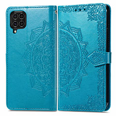 Funda de Cuero Cartera con Soporte Patron de Moda Carcasa para Samsung Galaxy M62 4G Azul