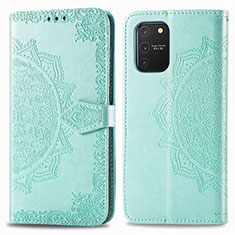 Funda de Cuero Cartera con Soporte Patron de Moda Carcasa para Samsung Galaxy M80S Verde