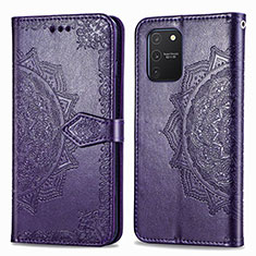 Funda de Cuero Cartera con Soporte Patron de Moda Carcasa para Samsung Galaxy S10 Lite Morado