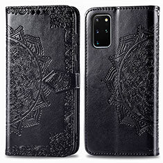 Funda de Cuero Cartera con Soporte Patron de Moda Carcasa para Samsung Galaxy S20 Plus 5G Negro