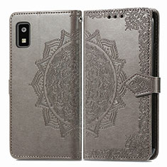 Funda de Cuero Cartera con Soporte Patron de Moda Carcasa para Sharp Aquos wish3 Gris