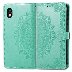 Funda de Cuero Cartera con Soporte Patron de Moda Carcasa para Sony Xperia Ace III SOG08 Verde