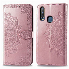 Funda de Cuero Cartera con Soporte Patron de Moda Carcasa para Vivo Y3 Oro Rosa