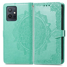 Funda de Cuero Cartera con Soporte Patron de Moda Carcasa para Vivo Y33e 5G Verde