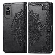 Funda de Cuero Cartera con Soporte Patron de Moda Carcasa para Xiaomi Civi 1S 5G Negro