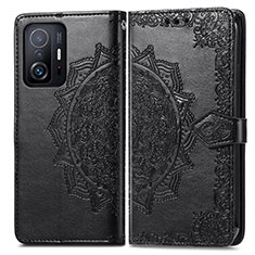 Funda de Cuero Cartera con Soporte Patron de Moda Carcasa para Xiaomi Mi 11T 5G Negro