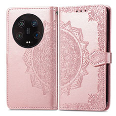 Funda de Cuero Cartera con Soporte Patron de Moda Carcasa para Xiaomi Mi 13 Ultra 5G Oro Rosa