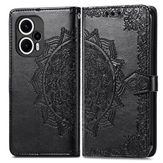 Funda de Cuero Cartera con Soporte Patron de Moda Carcasa para Xiaomi Poco F5 5G Negro