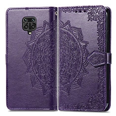 Funda de Cuero Cartera con Soporte Patron de Moda Carcasa para Xiaomi Poco M2 Pro Morado