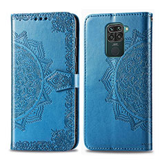 Funda de Cuero Cartera con Soporte Patron de Moda Carcasa para Xiaomi Redmi 10X 4G Azul