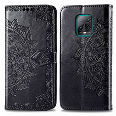 Funda de Cuero Cartera con Soporte Patron de Moda Carcasa para Xiaomi Redmi 10X 5G Negro