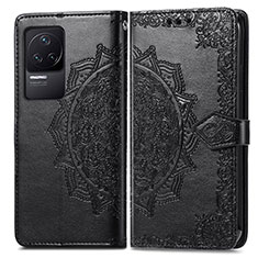 Funda de Cuero Cartera con Soporte Patron de Moda Carcasa para Xiaomi Redmi K50 5G Negro