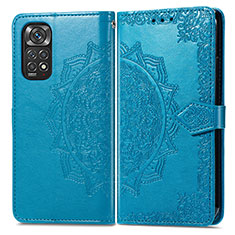 Funda de Cuero Cartera con Soporte Patron de Moda Carcasa para Xiaomi Redmi Note 11 Pro 4G Azul