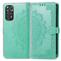 Funda de Cuero Cartera con Soporte Patron de Moda Carcasa para Xiaomi Redmi Note 11 Pro 4G Verde