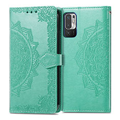 Funda de Cuero Cartera con Soporte Patron de Moda Carcasa para Xiaomi Redmi Note 11 SE 5G Verde