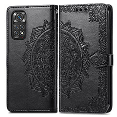 Funda de Cuero Cartera con Soporte Patron de Moda Carcasa para Xiaomi Redmi Note 11S 4G Negro