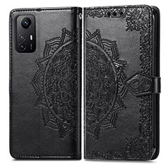 Funda de Cuero Cartera con Soporte Patron de Moda Carcasa para Xiaomi Redmi Note 12S Negro