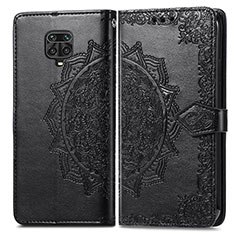 Funda de Cuero Cartera con Soporte Patron de Moda Carcasa para Xiaomi Redmi Note 9 Pro Max Negro