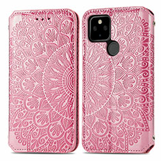 Funda de Cuero Cartera con Soporte Patron de Moda Carcasa S01D para Google Pixel 5a 5G Oro Rosa