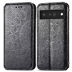 Funda de Cuero Cartera con Soporte Patron de Moda Carcasa S01D para Google Pixel 6 5G Negro